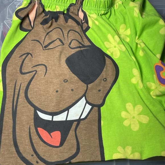 VTG 90s Scooby Doo Unisex Adults Graphic Shorts SINGLE STITCH NEON YELLOW MEDIUM - Picture 12 of 12